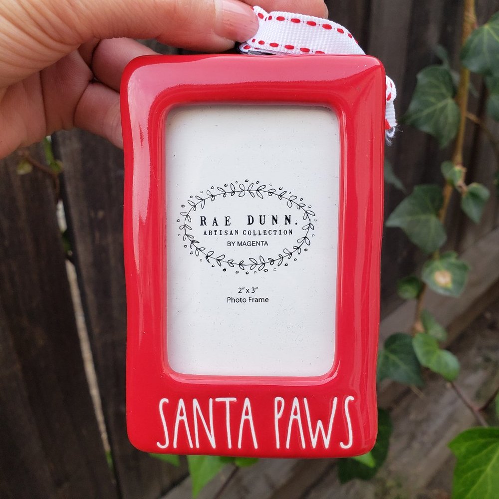 Rae Dunn SANTA PAWS Picture Frame Ornament NEW! - Picture 6 of 6